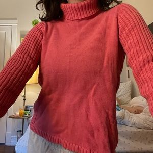 y2k pink turtle neck🍉🍒!
